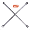 AtliFix WX17 Four Way Tyle Lug Cross Wrench 4 way cross wrench Cross Rim Wrench Fully Polished Knurling Handle