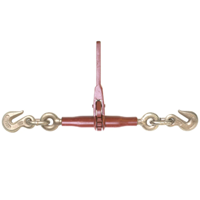 Ratchet Style Load Binder with 2 Grab Hooks - 2,600 Pound Safe Working Load (For 1/4