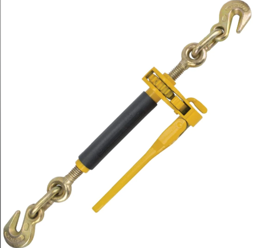 Ratchet Style Folding Handle Load Binder with 2 Grab Hooks - 18,100 Lbs. Safe Working Load (For 1/2'' Grade 80 or 5/8'' Grade 80 Chain)