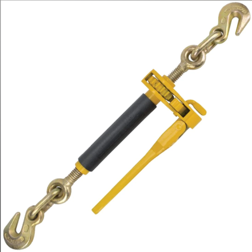 Ratchet Style Folding Handle Load Binder with 2 Grab Hooks - 18,100 Lbs. Safe Working Load (For 1/2'' Grade 80 or 5/8'' Grade 80 Chain)