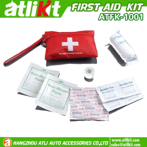 ATLI ATFK-1001 Small first aid kit, 16-piece first aid bag in case of emergency, first aid supplies in case of emergency and portable survival kit