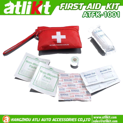 ATLI ATFK-1001 Small first aid kit, 16-piece first aid bag in case of emergency, first aid supplies in case of emergency and portable survival kit