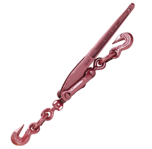 Load Binder with 2 Grab Hooks - Lever Style - 2,600 Pound Safe Working Load (for 1/4 Inch Grade 43 Chain)