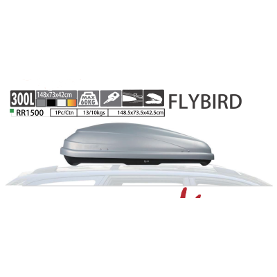 RR1500 FLYBIRD 300L Roof Top Mount Storage Rooftop Cargo Carrier for Cars/Trucks/SUV