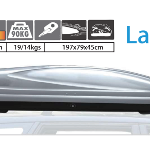 RR1507 LANDVIEW 480L Car Rooftop Cargo Box Carrier Roof Mount Luggage Storage