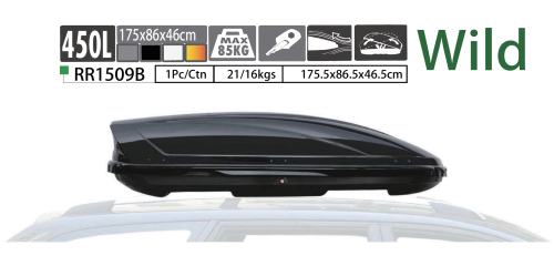 RR1509B WILD Car Top Cargo Carrier Vehicle Roof Mount Luggage Box