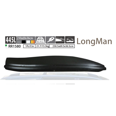 RR1580 LongMan 445L Waterproof Rooftop Cargo Box Car Top Cargo Carrier