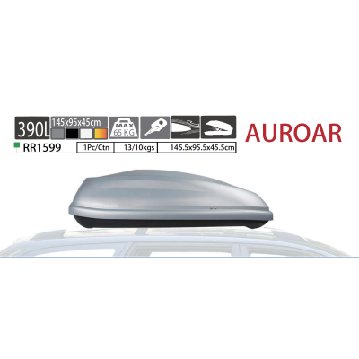 RR1599 AUROAR 390L Waterproof Travel Roof Storage Cargo Carrier Luggage Rack