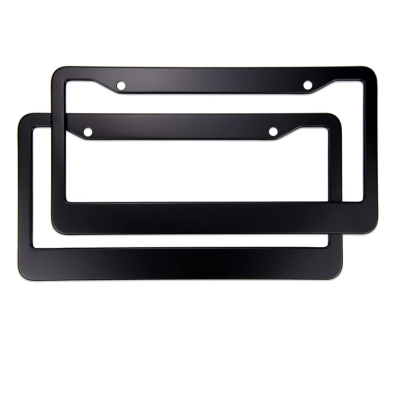 ATLF-003 Universal Aluminum Tag Frame for Front and Rear Car Tags Black License Plate Frames