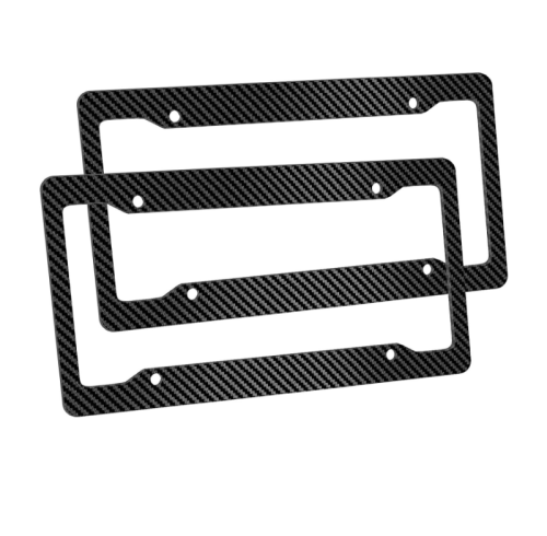 ATLF-007 Waterproof Plastic Car Tag Frame Black Front and Rear License Plate Frame