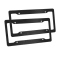 ATLF-007 Waterproof Plastic Car Tag Frame Black Front and Rear License Plate Frame