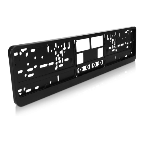 ATLF-008  License Plate Holder Fits UK or EU  Black Car Registration License Plate Frame