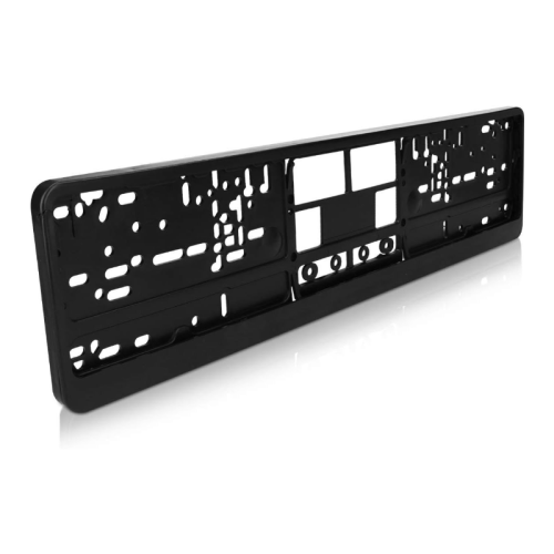 ATLF-008  License Plate Holder Fits UK or EU  Black Car Registration License Plate Frame