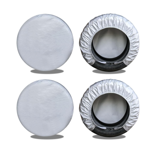 Waterproof Wheel Cover Sun Rain Snow Protector Set of 4 For Travel Trailer Camper Motorhome RV Tire Covers