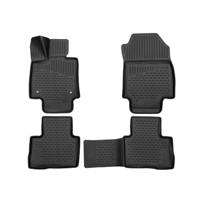 ATCM-1019 Fits 2019-2024 Toyota All-Weather Full Set Liners Black  3D Custom Car Mat