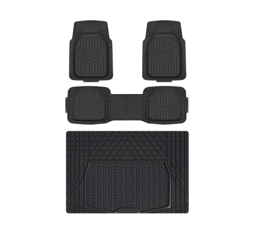 ATCM-3316 All-Weather Set 5 piece with Cargo Liner  PVC Floor Mats
