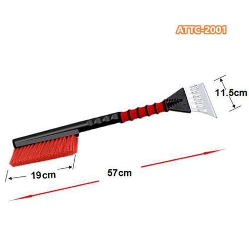 ATLI ATTC-2001 Snow Brush and Ice Scrapers for Car Windshield , PP Snow Brush & Foam Grip Window Snow Scraper Snow Removal Tool with Iron/Aluminum Body for Truck, SUV