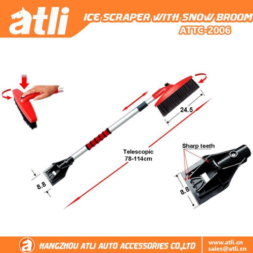 ATLI ATTC-2006 Snow Brush and Ice Scrapers for Car Windshield , 2-in-1 Telescopic ice scraper & snow brush