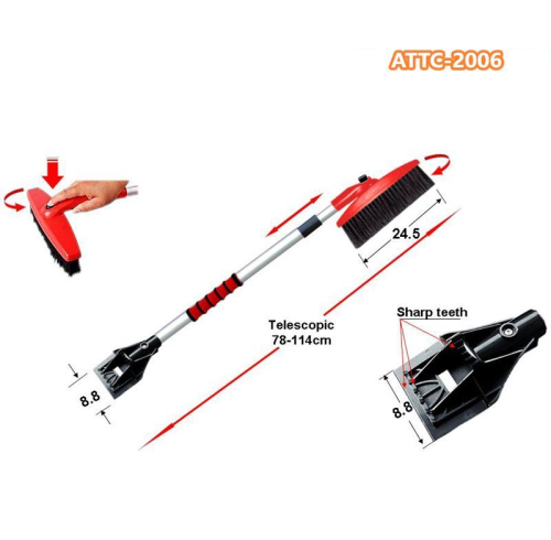 ATLI ATTC-2006 Snow Brush and Ice Scrapers for Car Windshield , 2-in-1 Telescopic ice scraper & snow brush