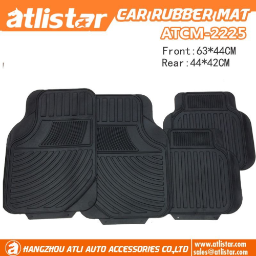 ATCM-2225 Antislip Heavy Duty Universal Fit Full Set Rubber Car Mats