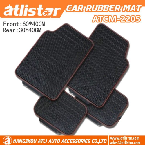 ATCM-2205 Automotive Heavy Duty Universal Fit Full Set Rubber Car Mat