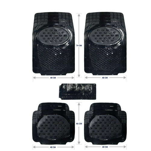 ATCM-3314 Waterproof Dustproof Universal Fit in All Cars Set of 5 Piece PVC  Floor Foot Mats