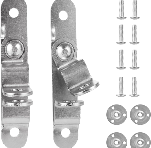 2 Pack Cargo Trailer Door Latch, Silver Trailer Door Hasp Bar Lock, Handle Keeper Padlock Hasp Latch, Enclosed Trailer Door Latch, Trailer Latch Lock for Trucks Race Enclosed car