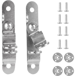 2 Pack Cargo Trailer Door Latch, Silver Trailer Door Hasp Bar Lock, Handle Keeper Padlock Hasp Latch, Enclosed Trailer Door Latch, Trailer Latch Lock for Trucks Race Enclosed car