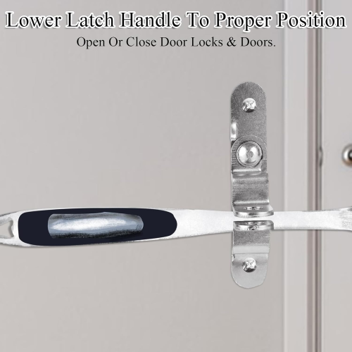 2 Pack Cargo Trailer Door Latch, Silver Trailer Door Hasp Bar Lock, Handle Keeper Padlock Hasp Latch, Enclosed Trailer Door Latch, Trailer Latch Lock for Trucks Race Enclosed car