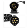 3M 7 Pin Trailer Light Board Extension Lead Coiled Cable with Male to Female Towing Adapter Plug Socket for Car Caravan Truck