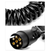 3M 7 Pin Trailer Light Board Extension Lead Coiled Cable with Male to Female Towing Adapter Plug Socket for Car Caravan Truck