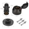 7 Pin Trailer Plug Socket,12V 7 Pole Male and Female Connector with Rubber Gasket for Caravan,Trailer,Truck,RV,Trailer Accessories Adapter