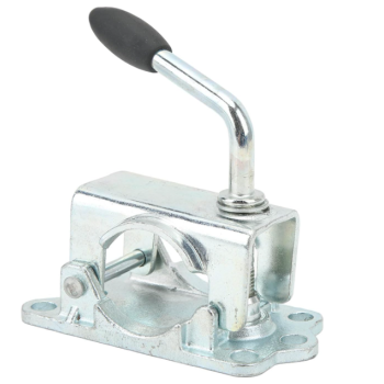 Jack Clamp Trailer Pipe Clamp Trailer Jack Wheel Clamp Jack Wheel Split Clamp Jockey Wheel Split Clamp Prop Stand Support Mount for 48mm/1.89in Pipe Diameter for Trailer RV