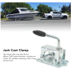 Jack Clamp Trailer Pipe Clamp Trailer Jack Wheel Clamp Jack Wheel Split Clamp Jockey Wheel Split Clamp Prop Stand Support Mount for 48mm/1.89in Pipe Diameter for Trailer RV