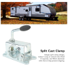 Jack Clamp Trailer Pipe Clamp Trailer Jack Wheel Clamp Jack Wheel Split Clamp Jockey Wheel Split Clamp Prop Stand Support Mount for 48mm/1.89in Pipe Diameter for Trailer RV
