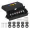 7 Way Trailer Cord and 7 Gang Junction Box Kit with 12V Breakaway Switch and Plug Holder Heavy Duty 8 FT Trailer Wiring Harness Kit for Trailers RVs Campers