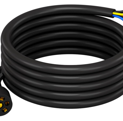 7 Way Trailer Cord Heavy Duty 8 FT Trailer Wiring Harness Kit 7 Pin Trailer Plug Inline Wire Harness Cable for Trailers RVs Campers