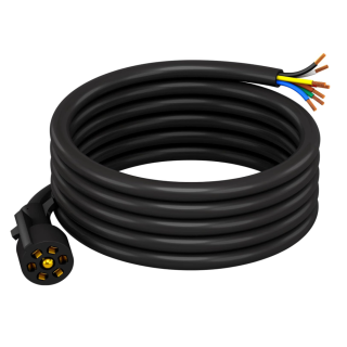 7 Way Trailer Cord Heavy Duty 8 FT Trailer Wiring Harness Kit 7 Pin Trailer Plug Inline Wire Harness Cable for Trailers RVs Campers