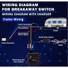 15 FT 7 Way Trailer Cord and 7 Gang Junction Box Kit with 12 V Breakaway Switch and Plug Holder Heavy Duty Trailer Wiring Harness Kit for Trailers RVs Campers