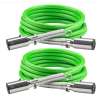 2 Pack 7 Way Trailer Cord 12 FT ABS Electrical Power Cord Heavy Duty Green Straight Power Wire Cable for Semi Trucks Trailers Tractors