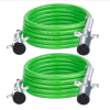 2 Pack 7 Way Trailer Cord 15 FT ABS Electrical Trailer Wire Heavy Duty Green Straight Power Cable for Semi Trucks Trailers Tractors