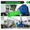7 Way Coiled Trailer Cord 12 FT Green ABS Electrical Power Coil Heavy Duty Cable Power Wire for Semi Trucks Trailer Tractors