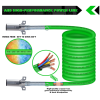 7 Way Coiled Trailer Cord 12 FT Green ABS Electrical Power Coil Heavy Duty Cable Power Wire for Semi Trucks Trailer Tractors