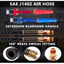 Semi Truck Air Lines Kit 12 FT 3 in 1 ABS Electric Power Line Air Hoses with Gladhands, Handles, Holder and Tender Spring Kit for Semi Truck Trailer Tractor