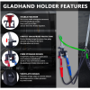 Semi Truck Air Lines Kit 12 FT 3 in 1 ABS Electric Power Line Air Hoses with Gladhands, Handles, Holder and Tender Spring Kit for Semi Truck Trailer Tractor