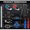 Semi Truck Air Lines Kit 12 FT 3 in 1 ABS Electric Power Line Air Hoses with Gladhands, Handles, Holder and Tender Spring Kit for Semi Truck Trailer Tractor