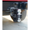 6 Inch Adjustable Trailer Hitch Fit 2 Inch Receiver, Dual Solid Ball 2" and 2-5/16"(12,500 LBS GTW), Drop & Rise Heavy Duty Aluminum Tow Hitch with 2" Hitch Tightener & 2 Locking Hitch Pin