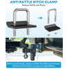 6 Inch Adjustable Trailer Hitch Fit 2 Inch Receiver, Dual Solid Ball 2" and 2-5/16"(12,500 LBS GTW), Drop & Rise Heavy Duty Aluminum Tow Hitch with 2" Hitch Tightener & 2 Locking Hitch Pin