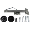 Trailer Jack with Dual Wheels - 26-1/2" to 38" Lift Swing Back - 1500 lbs. Capacity ,Zinc, Grey