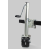 Trailer Jack with Dual Wheels - 26-1/2" to 38" Lift Swing Back - 1500 lbs. Capacity ,Zinc, Grey